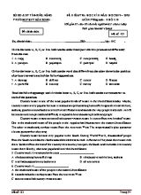 Đề kiểm tra học kỳ II môn Tiếng Anh Lớp 10 - Mã đề 123 - Năm học 2019-2020 - Trường THPT Đắk Song